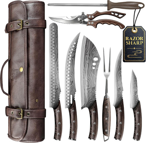 Piece butcher knife - 9-piece, set